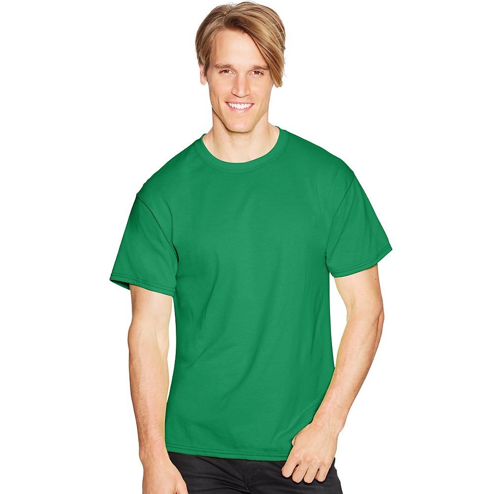 Hanes by ComfortBlend EcoSmart Crewneck Men's T-Shirt_Kelly Green_M