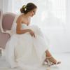 DREAM PAIRS Women's Chunk Low Heel Pump Sandals,Size 5,White/Pu,CHUNK view 2
