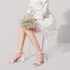 DREAM PAIRS Women's Chunk Low Heel Pump Sandals,Size 5,White/Pu,CHUNK view 3