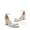 DREAM PAIRS Women's Chunk Low Heel Pump Sandals,Size 5,White/Pu,CHUNK view 4