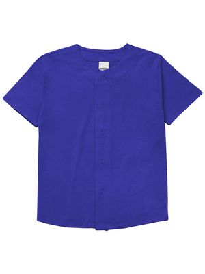 Hat and Beyond Kids Baseball Button Down Jersey (Small, 5ks0X_Blue)