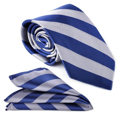 ciciTree Men Striped Pocket Square Necktie Business Wedding Party Gift Set 1