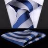 ciciTree Men Striped Pocket Square Necktie Business Wedding Party Gift Set 1 view 2