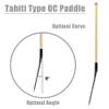 Z&J SPORT Outrigger Canoe Paddle Straight Wooden Shaft, Hybrid OC Paddle with T-Handle, Durable OC Paddle for Waka AMA, vaa, Bent Shaft & 12 Degree Blade (S,52") view 3