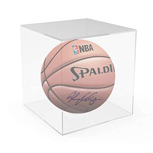 FixtureDisplays 10 X 10 X 10" Acrylic Sports Display Case, Fully Assembled, Great Workmanship, Removable Riser, Basketball, Figurine, Art, Doll, Collection Case 15142-NPF
