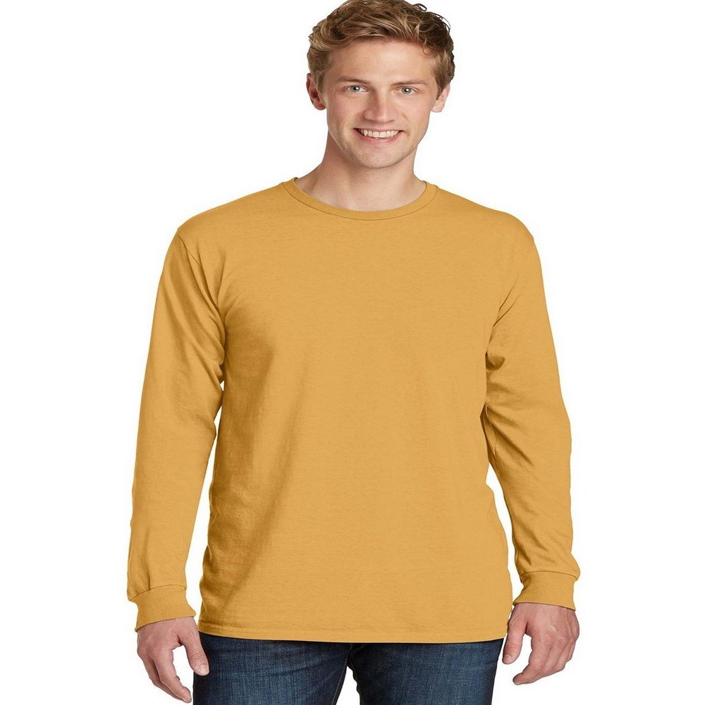 Port & Company Pigment-Dyed Long Sleeve Tee. PC099LS Dijon