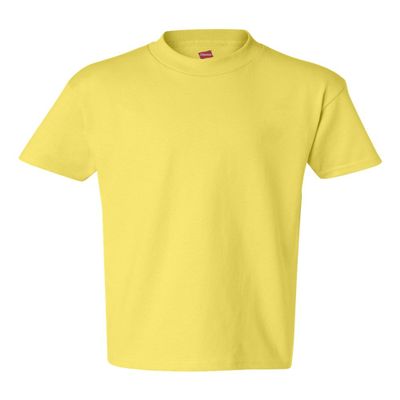 Hanes Authentic TAGLESS Boys' Cotton T-Shirt_Yellow_L
