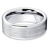 Silly Kings 8mm Tungsten Carbide Wedding Band Flat Brushed Ring Comfort Fit Mens Womens view 2