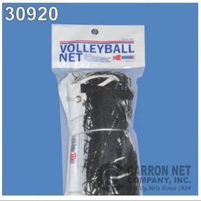 BuyBocceBalls Listing - Carron Polyethylene Volleyball Net, 32' X 3', 2mm polyethylene, 1/4" Steel Cable top, Tie Cords for Bottom