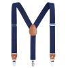 AWAYTR Kids Boys Adults Suspenders - 4 Sizes Sturdy Metal Clips Elastic Adjustable Suspender (24 inches (3 Years-6 Years),Navy blue) view 1