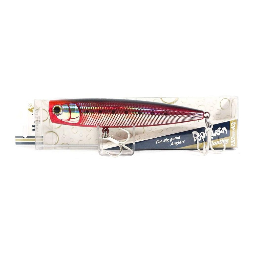 YAMASHITA Popper Pop Queen F130 5.1 inches (130 mm), 1.4 oz (40 g), Blood Sardine B02D Lure