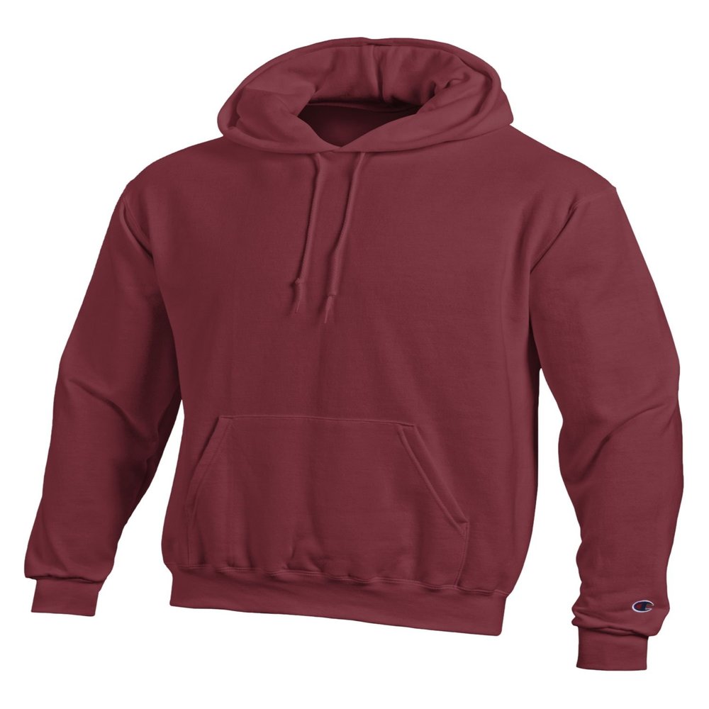 Champion Men's Double Dry Action Fleece Pullover Hood Maroon