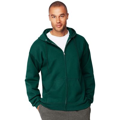 Hanes Men's Ultimate Cotton Heavyweight Full Zip Hoodie_Deep Forest_L