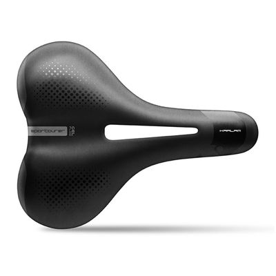 Sportourer Kaalam Gel Fec Alloy Saddle, Soft Touch Hi-Viz, S-Flow