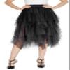 Urban CoCo Women's A-Line Mesh Tutu Skirt Fluffy Layered Tulle Midi Long Skirts with Elastic Waist (S, Series 1-Black) view 2