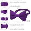 Bow Tie House Boys Classic Pre-Tied Bow Tie Formal Solid Tuxedo (Medium, Violet) view 2