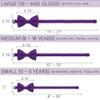 Bow Tie House Boys Classic Pre-Tied Bow Tie Formal Solid Tuxedo (Medium, Violet) view 4