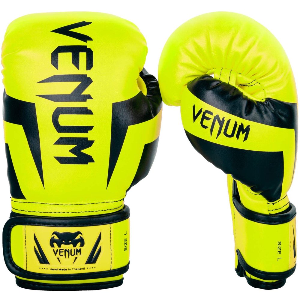 Venum Kids Elite Boxing Gloves-Neo Yellow