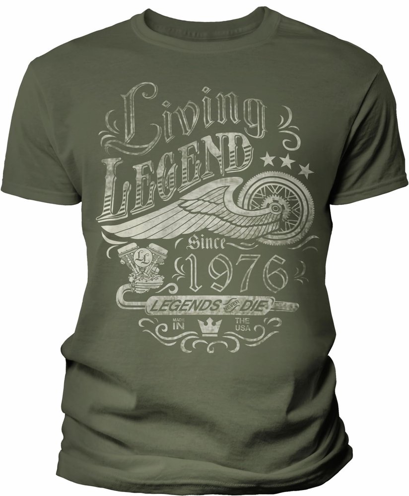50th Birthday Gift Shirt for Men - Living Legend 1976 Legends Never Die - F/Military-4X