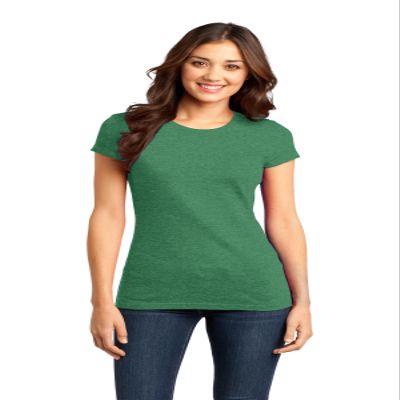 District Women's Fitted Very Important Tee M Heathered Kelly Green