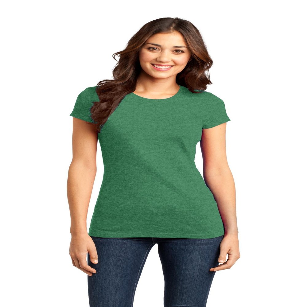 District Women's Fitted Very Important Tee M Heathered Kelly Green
