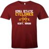 NCAA Iowa State Cyclones Est Stack Jersey Short Sleeve T-Shirt, Cardinal,XX-Large view 1