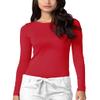 Adar Underscrubs for Women - Long Sleeve Underscrub Comfort Tee - 2900 - Red - XL view 1
