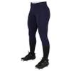 CHAMPRO Women's Tournament Traditional Low-Rise Polyester Softball Pant, Small, Navy view 1
