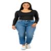 Emmalise Women's Junior and Plus Size Basic Scoop Neck Tshirt Long Sleeve Tee, Small, 3Pk Black, Olive, Khaki view 2