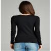 Emmalise Women's Junior and Plus Size Basic Scoop Neck Tshirt Long Sleeve Tee, Small, 3Pk Black, Olive, Khaki view 3