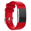 Annoda Soft Silicone Sport Replacement Strap Band for Fitbit Charge 2 Smart Watch(No Tracker, Only Bands) (L size, Red) view 2