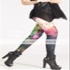 Sister Amy Women's Digital Pattern Printed Ankle Elastic Tights Legging Green Sky US XXL view 4