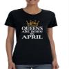 ALLNTRENDS Women's T Shirt Queens are Born in Custom Month Birthday Shirt (XL, December) view 2