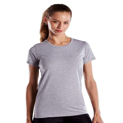 US Blanks Ladies' Made in USA Short Sleeve Crew T-Shirt L HEATHER GREY