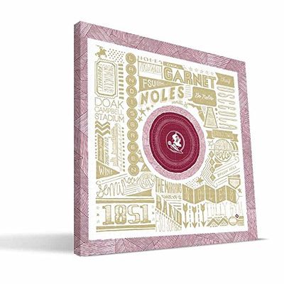 Paulson_Designs FSUPG2424 Florida State Pictograph Canvas44; 24 x 24 in.