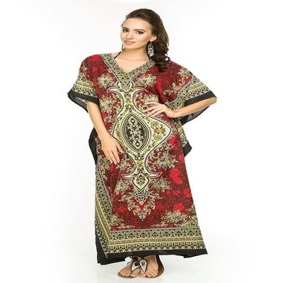 New Ladies Oversized Maxi Kimono Kaftan Tunic Kaftan Dress Free Size