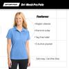 SPORT-TEK Women's Dri-Mesh Pro Polo Black view 4