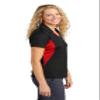 SPORT-TEK Women's Side Blocked Micropique Sport-Wick Polo Black/True Red view 2