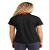 SPORT-TEK Women's Side Blocked Micropique Sport-Wick Polo Black/True Red view 3