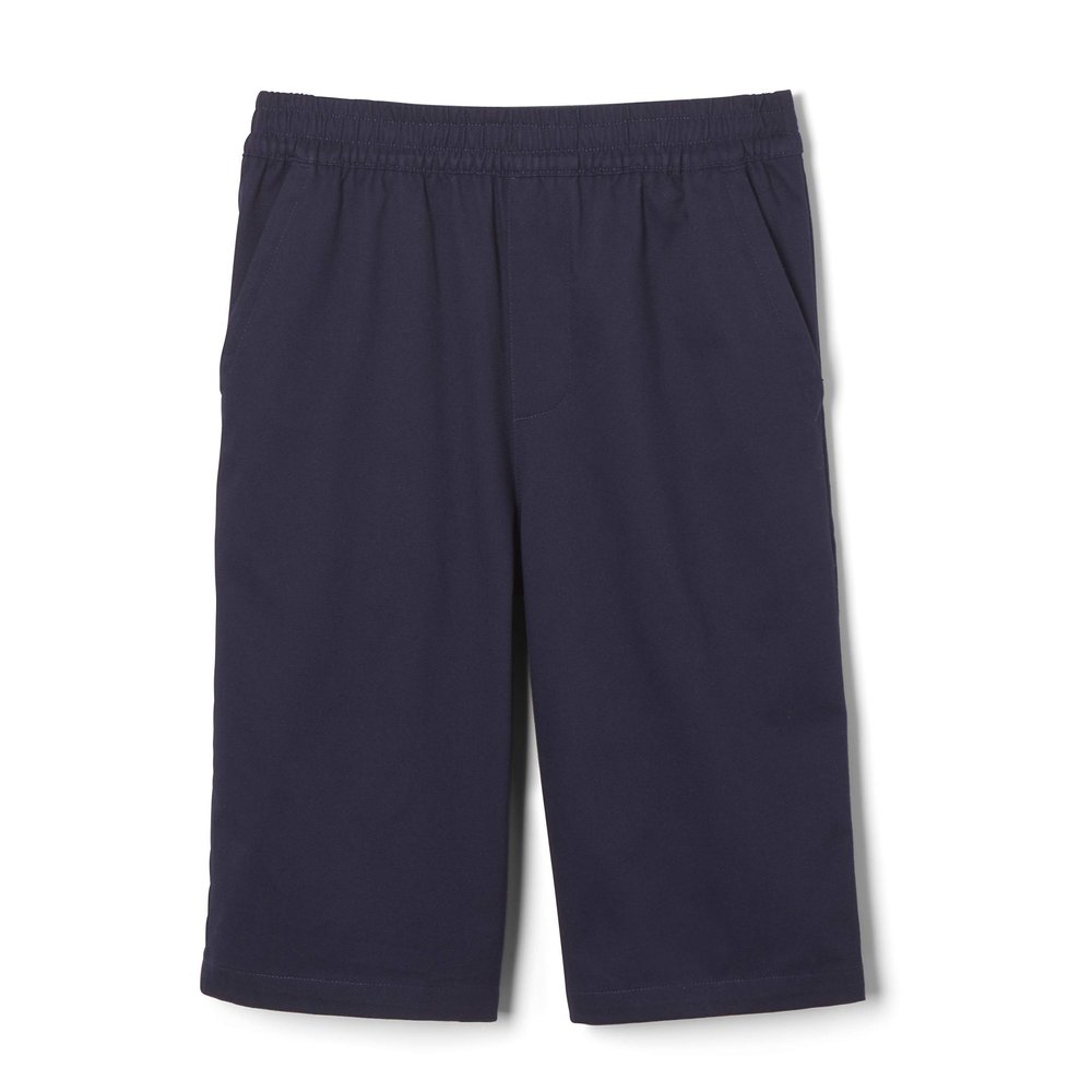 French Toast Boys' Pull-On Tie Front Twill Short, Navy, 4T