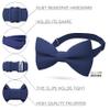 Bow Tie House Babies Classic Pre-Tied Bow Tie Formal Solid Tuxedo (Small, Denim) view 2