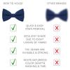 Bow Tie House Babies Classic Pre-Tied Bow Tie Formal Solid Tuxedo (Small, Denim) view 3