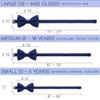Bow Tie House Babies Classic Pre-Tied Bow Tie Formal Solid Tuxedo (Small, Denim) view 4