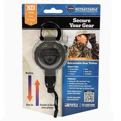 T-Reign Outdoor Products 0TRG-241-EL Retractable Gear Tether Hunting, Extreme Duty, 14-36", Small