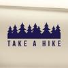Nashville Decals Take a Hike Vinyl Decal Laptop Car Truck Bumper Window Sticker - Navy view 1