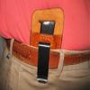 Azula Gun Holsters para Ord 1911 Compact 45 Leather IWB Inside Waistband Magazine Mag Pouch TAN USA view 3