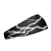 Unisex Headband/Sweatband. Best for Sports, Fitness, Working Out, Yoga. Tapered Design. (White Lightning) view 2
