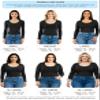 Emmalise Women's Junior and Plus Size Basic Scoop Neck Tshirt Long Sleeve Tee, Medium, 3Pk Black, Plum, Khaki view 4