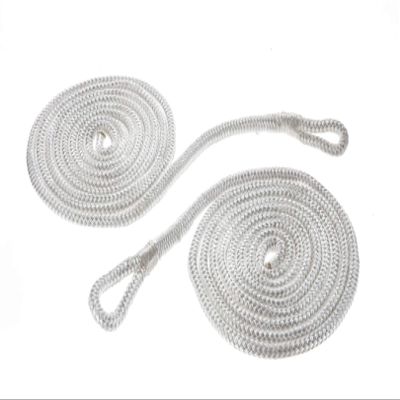 Attwood 11971-7 Double Braided Fender Line, -Inch Thick, 6 Feet Long, With Professionally Spliced Eye, White, Sold in Pairs