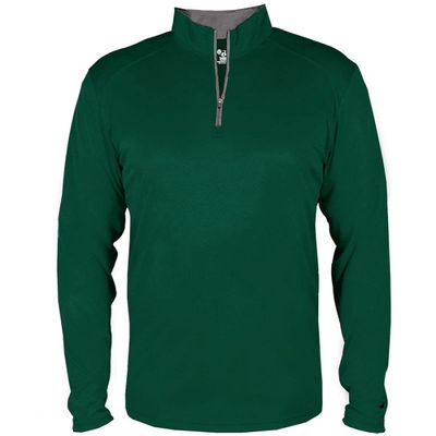 Badger Sportswear Kids' Standard Badger Sport B-Core Youth 1/4 Zip, Forest/Graphite, X-Large